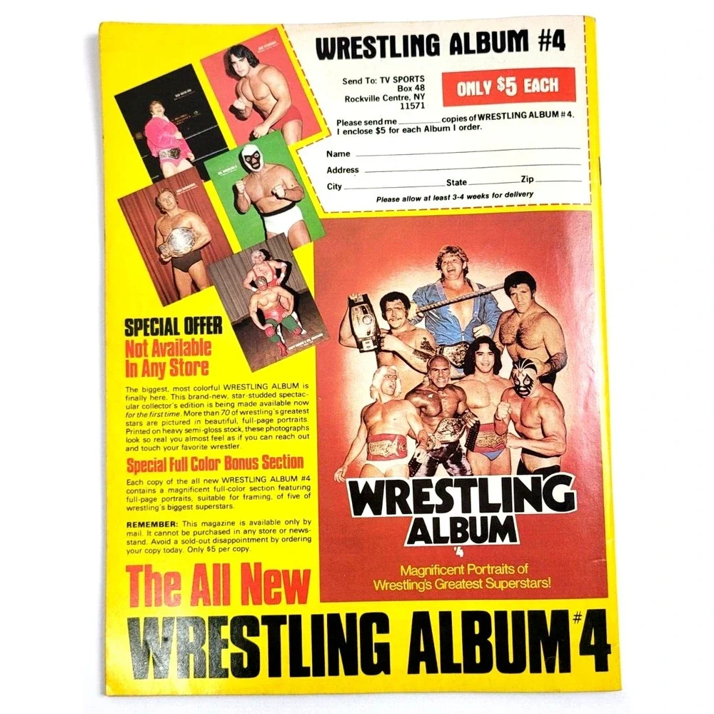 SPORTS REVIEW WRESTLING - APRIL 1981 - TONY ATLAS‎ / HARLEY RACE / MOONDOGS